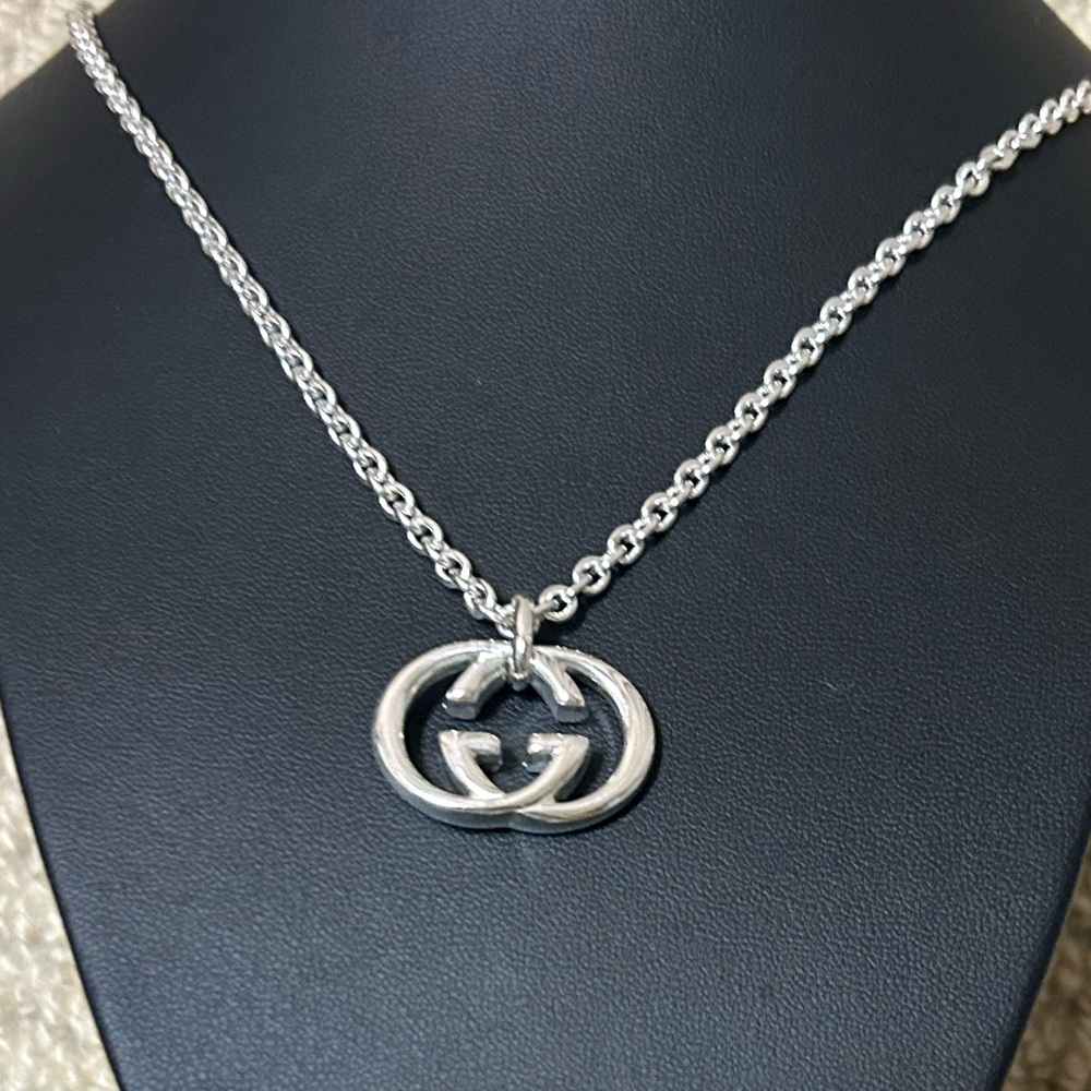 Gucci Sterling Silver Interlocking Double Gg Logo… - image 3